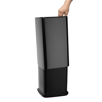 Bolero Square Waste Bin Titanium Black 10Ltr hx260