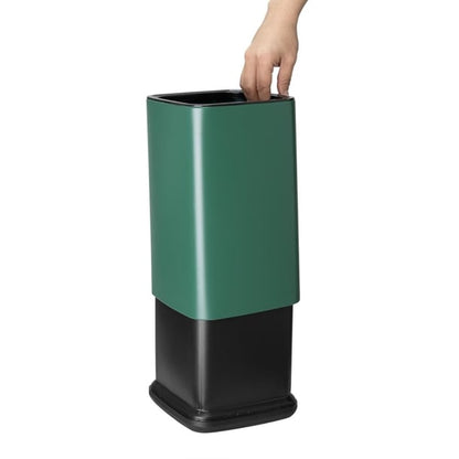 Bolero Square Waste Bin Green 7Ltr hx261