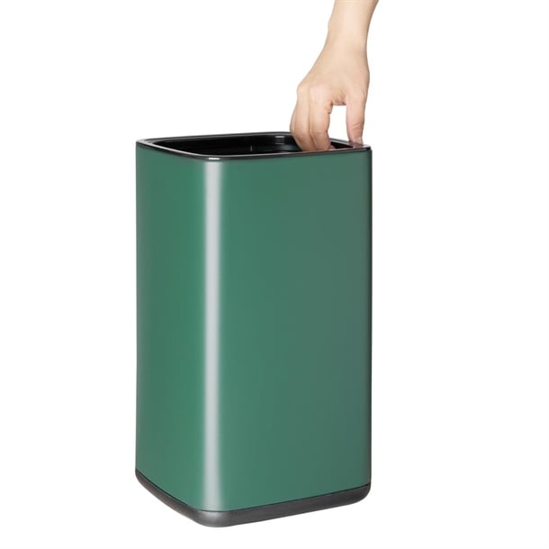 Bolero Square Waste Bin Green 10Ltr hx262