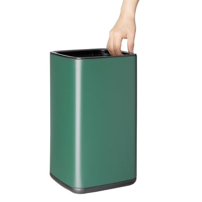 Bolero Square Waste Bin Green 10Ltr hx262
