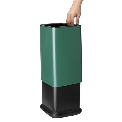 Bolero Square Waste Bin Green 10Ltr hx262