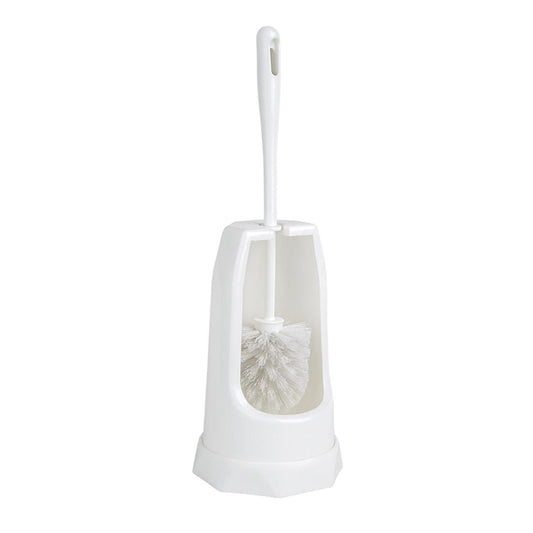 Jantex Round Toilet Brush & Holder - White hx386