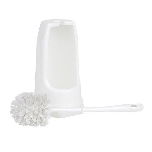 Jantex Round Toilet Brush & Holder - White hx386