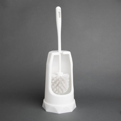Jantex Round Toilet Brush & Holder - White hx386