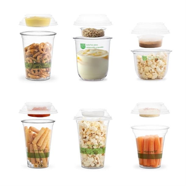 Vegware Combo Lid for Cold Cups and Bella Pots 96-Series (1000 pack) hx477