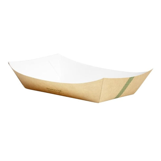 Vegware Kraft Food Tray Medium 8x5.5" (275 Pack) hx479