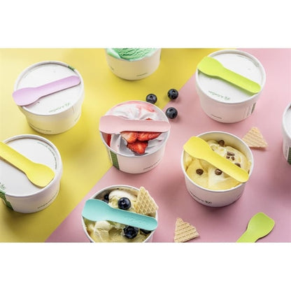 Vegware Compostable Paper Ice-Cream Spoon Tutti Frutti 90mm (2000 Pack) hx481