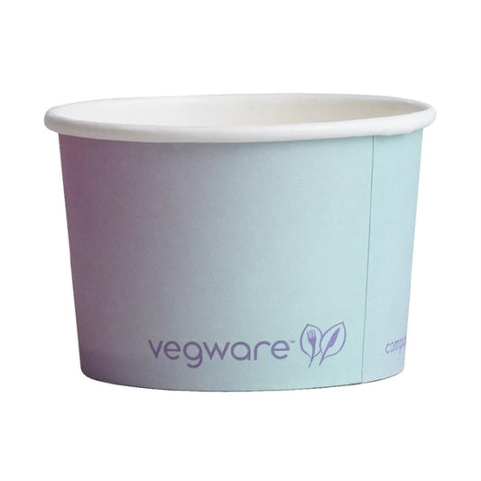 Vegware Single Scoop Ice Cream Pot Tutti Frutti 4oz (1000 Pack) hx483