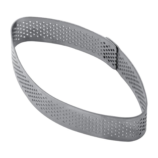 Pavoni Elliptic Stainless Steel Mould 100x55x20mm hx563
