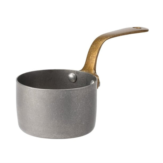 Utopia Vintage Steel Mini Saucepans 7cm (6 Pack) hx611