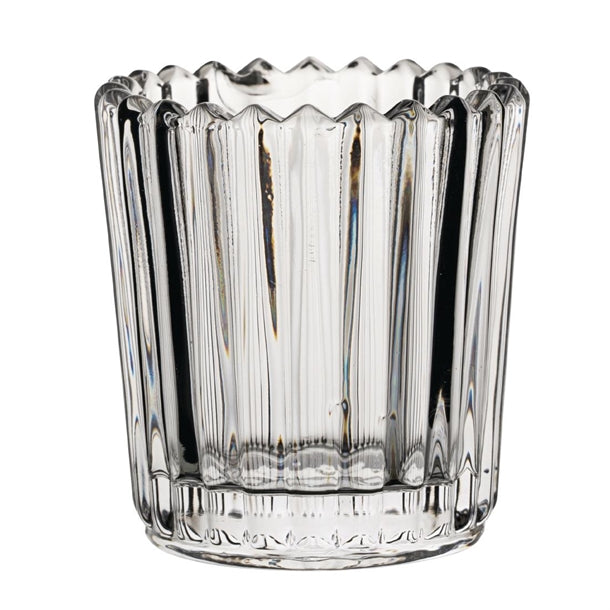 Utopia Large Ribbed Clear Nightlight Holders (6 Pack) hx653