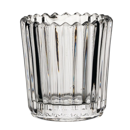 Utopia Large Ribbed Clear Nightlight Holders (6 Pack) hx653