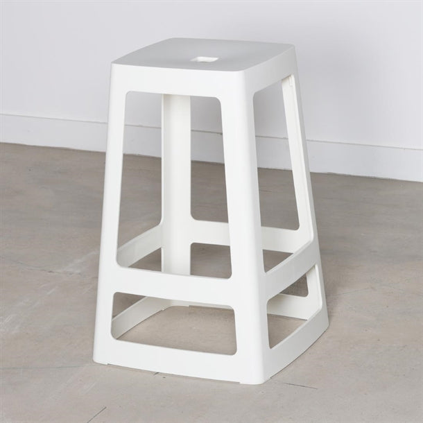 Origin Base Mid Stool Traffic White 430x430x650mm (2 Pack) hx778