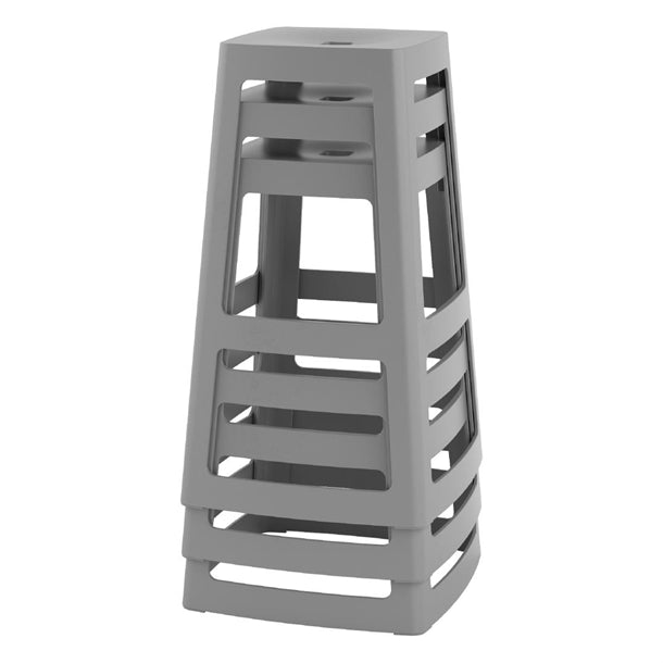 Origin Base High Stool Mouse Grey 450x450x750mm (2 Pack) hx792
