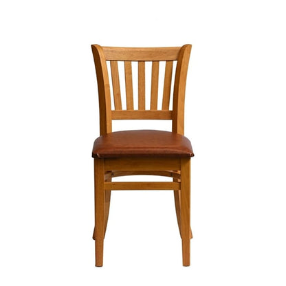 Manhattan Dining Chairs in Soft Oak with Bison Tan Seat (2 Pack) hx808