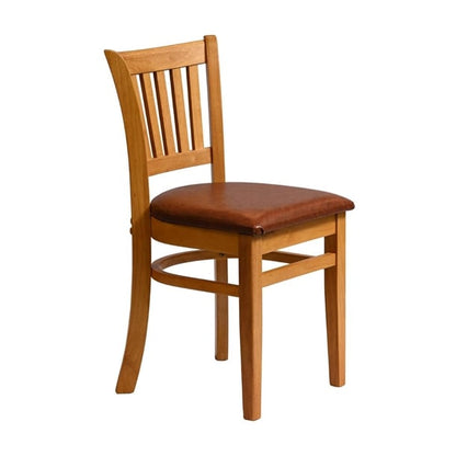 Manhattan Dining Chairs in Soft Oak with Bison Tan Seat (2 Pack) hx808