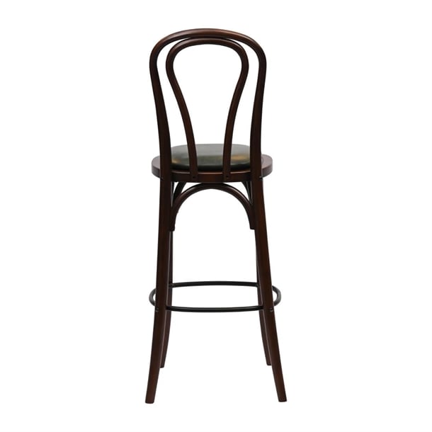 Hoop Back Bar Chair in Dark Walnut with Bison Cedar Seat hx838