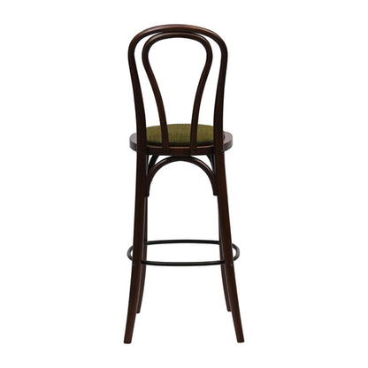 Hoop Back Bar Chair in Dark Walnut with Shetland Forest Seat hx840