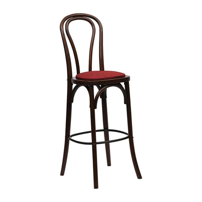 Hoop Back Bar Chair in Dark Walnut with Shetland Scarlett Seat hx841