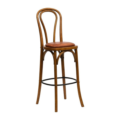 Hoop Back Bar Chair in Weathered Oak with Bison Tan Seat hx843