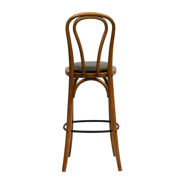 Hoop Back Bar Chair in Weathered Oak with Bison Cedar Seat hx845