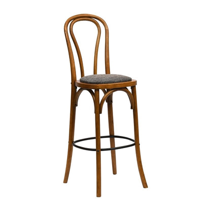 Hoop Back Bar Chair in Weathered Oak with Shetland Smoke Seat hx846