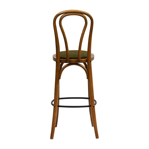 Hoop Back Bar Chair in Weathered Oak with Shetland Forest Seat hx847
