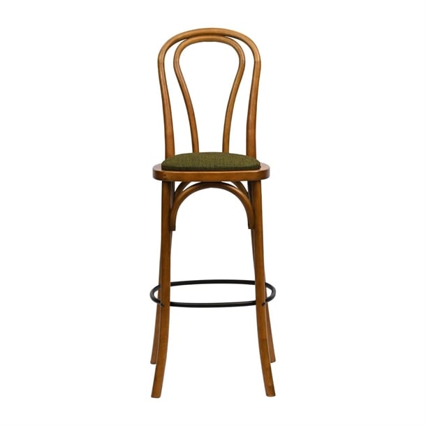 Hoop Back Bar Chair in Weathered Oak with Shetland Forest Seat hx847