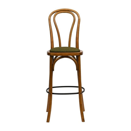 Hoop Back Bar Chair in Weathered Oak with Shetland Forest Seat hx847