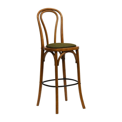 Hoop Back Bar Chair in Weathered Oak with Shetland Forest Seat hx847