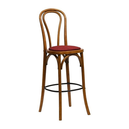 Hoop Back Bar Chair in Weathered Oak with Shetland Scarlett Seat hx848