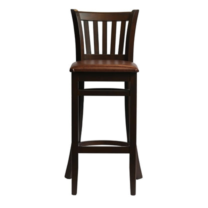 Manhattan Bar Chair in Dark Walnut with Bison Espresso Seat hx849