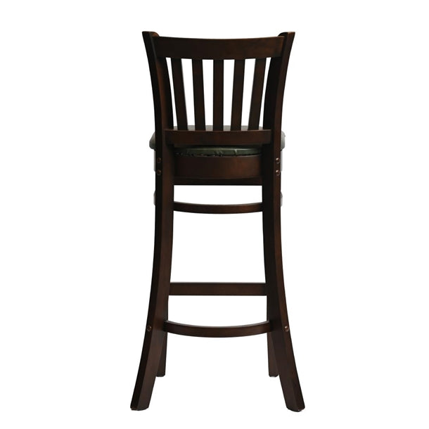 Manhattan Bar Chair in Dark Walnut with Bison Cedar Seat hx852