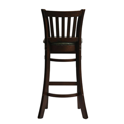 Manhattan Bar Chair in Dark Walnut with Bison Cedar Seat hx852