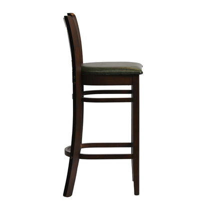 Manhattan Bar Chair in Dark Walnut with Bison Cedar Seat hx852