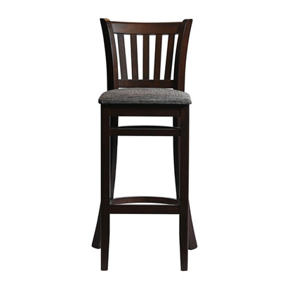 Manhattan Bar Chair in Dark Walnut with Shetland Smoke Seat hx853