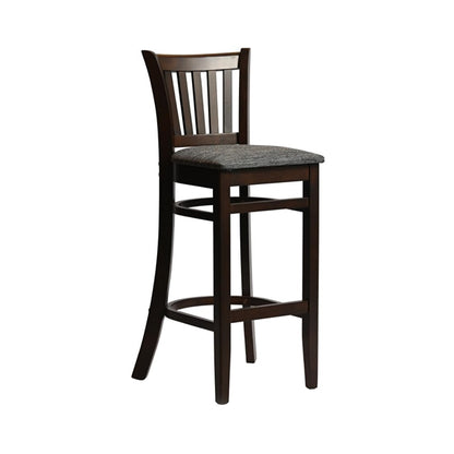 Manhattan Bar Chair in Dark Walnut with Shetland Smoke Seat hx853