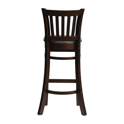 Manhattan Bar Chair in Dark Walnut with Shetland Smoke Seat hx853