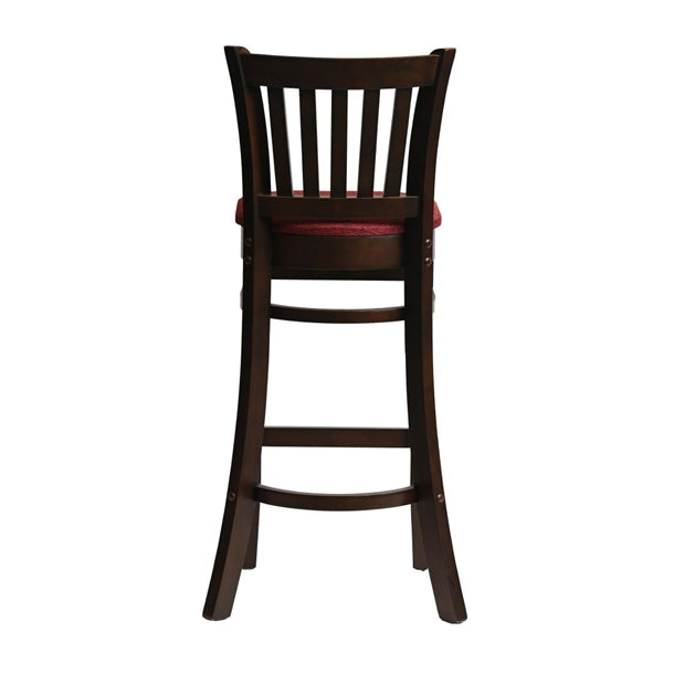 Manhattan Bar Chair in Dark Walnut with Shetland Scarlett Seat hx855