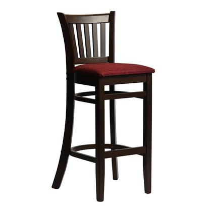 Manhattan Bar Chair in Dark Walnut with Shetland Scarlett Seat hx855