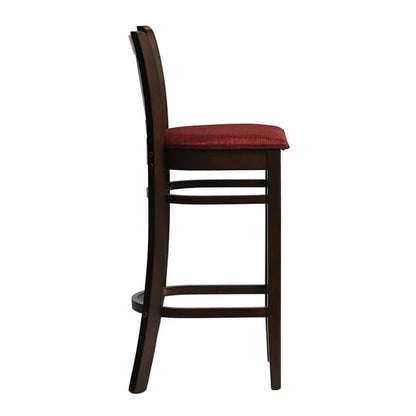 Manhattan Bar Chair in Dark Walnut with Shetland Scarlett Seat hx855