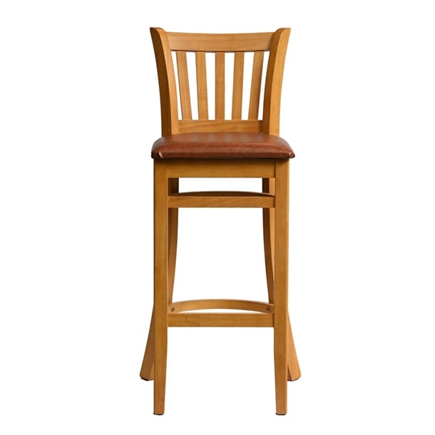 Manhattan Bar Chair in Soft Oak with Bison Tan Seat hx857