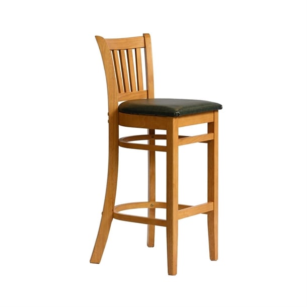 Manhattan Bar Chair in Soft Oak with Bison Cedar Seat hx859