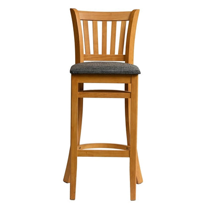 Manhattan Bar Chair in Soft Oak with Shetland Smoke Seat hx860