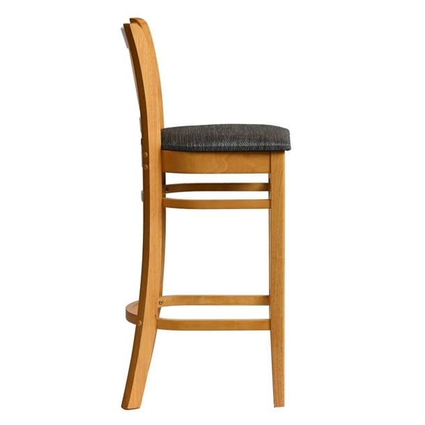 Manhattan Bar Chair in Soft Oak with Shetland Smoke Seat hx860