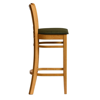 Manhattan Bar Chair in Soft Oak with Shetland Forest Seat hx861