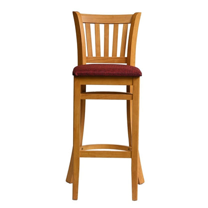 Manhattan Bar Chair in Soft Oak with Shetland Scarlett Seat hx862
