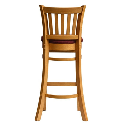 Manhattan Bar Chair in Soft Oak with Shetland Scarlett Seat hx862