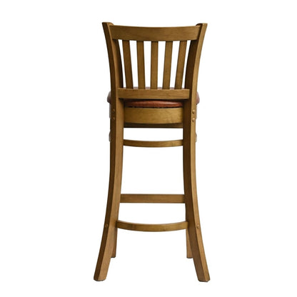 Manhattan Bar Chair in Weathered Oak with Bison Tan Seat hx864