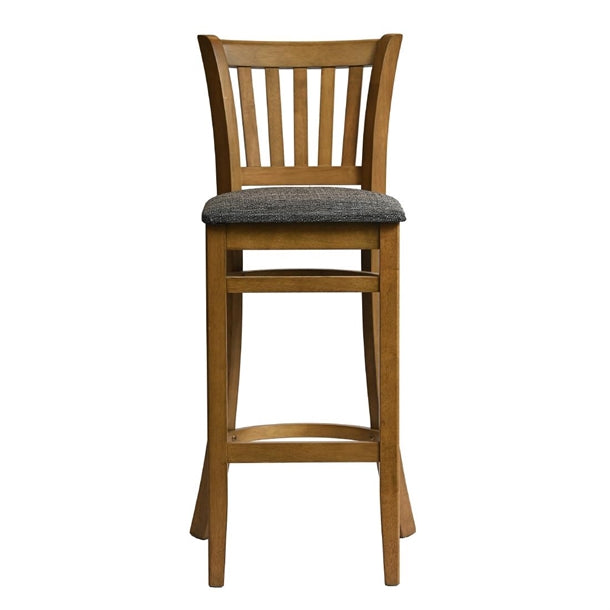 Manhattan Bar Chair in Weathered Oak with Shetland Smoke Seat hx867